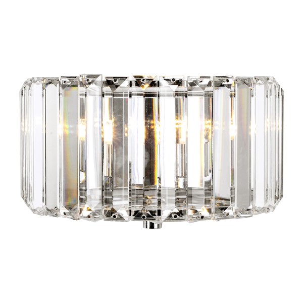 (image for) Laura Ashley Fernhurst Wall Light Polished Chrome Glass